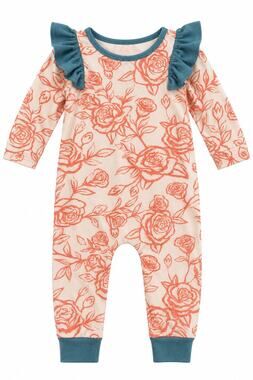 Rags Floral Ruffle One-Piece Coverall (12-18 Months)